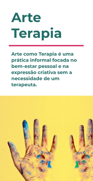 banner informativo sobre arteterapia.